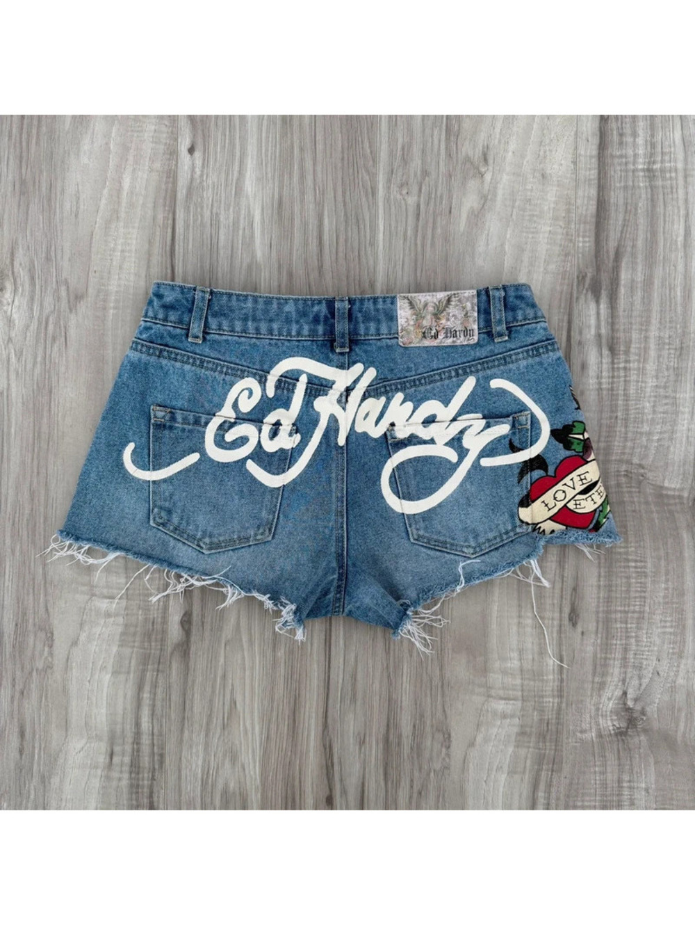 Ed Hardy Women's Love Eternal Denim Short